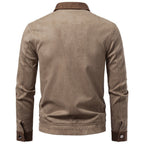 Men’s Textured Zip Front Casual Jacket