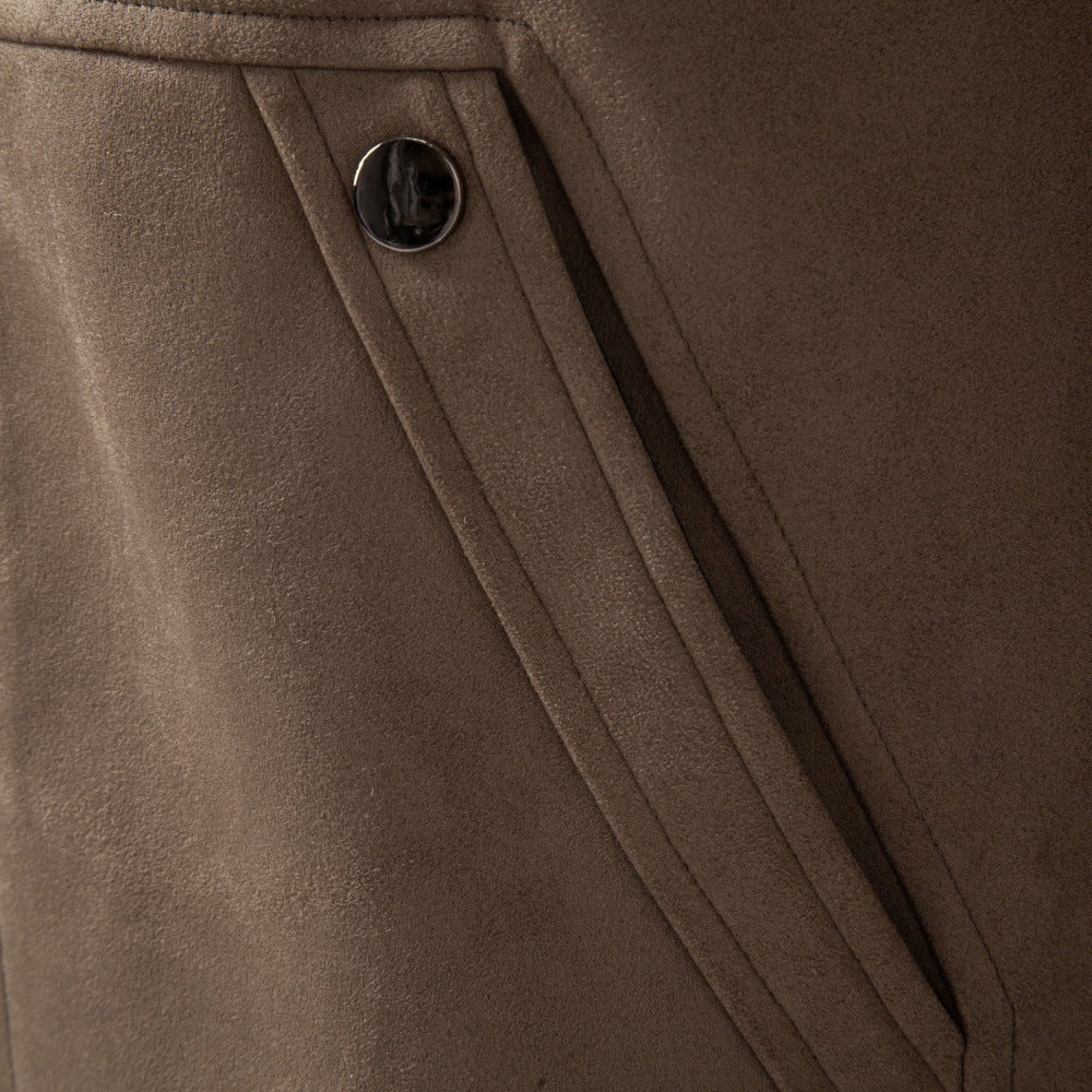 Men’s Textured Zip Front Casual Jacket