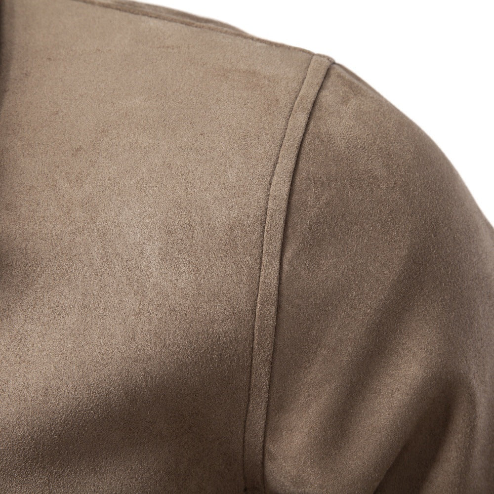 Men’s Textured Zip Front Casual Jacket