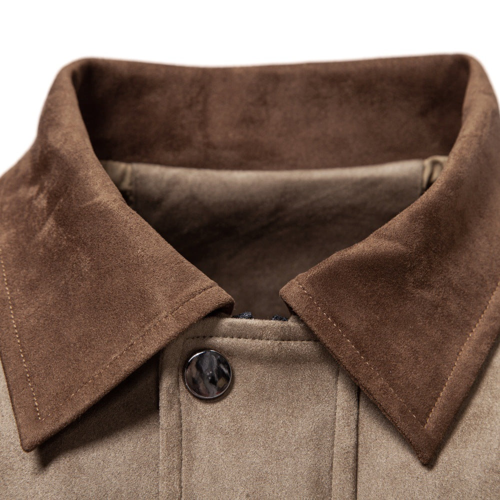 Men’s Textured Zip Front Casual Jacket