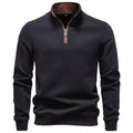 Men’s Quarter Zip Cotton Blend Sweatshirt