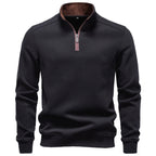 Men’s Quarter Zip Cotton Blend Sweatshirt