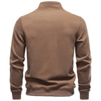 Men’s Quarter Zip Cotton Blend Sweatshirt