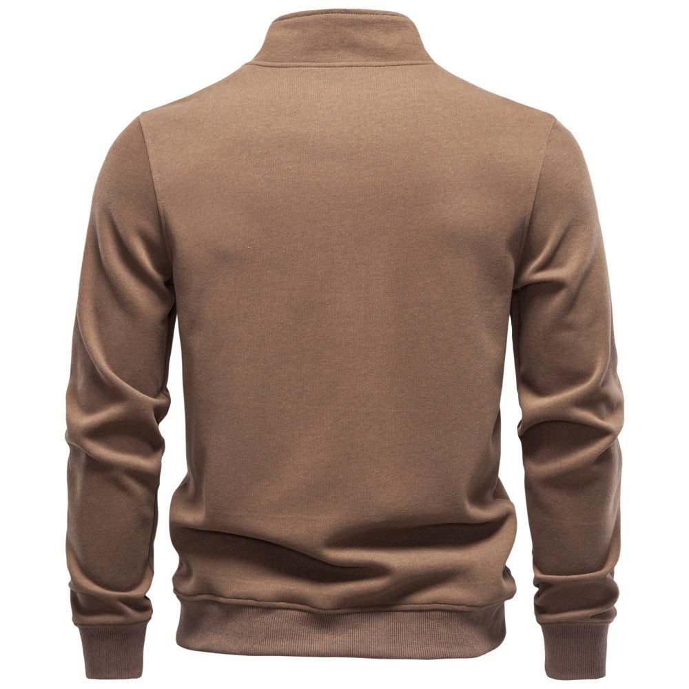 Men’s Quarter Zip Cotton Blend Sweatshirt