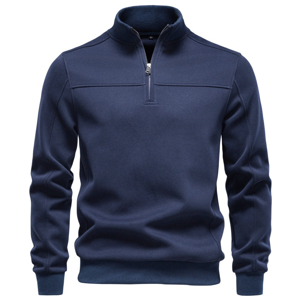 Men’s Stand Collar Quarter Zip Sweatshirt