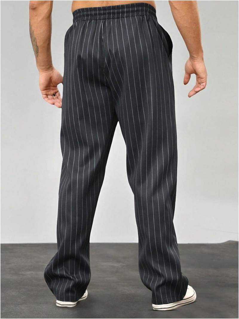 Men’s Subtle Stripe Straight Leg Casual Pants