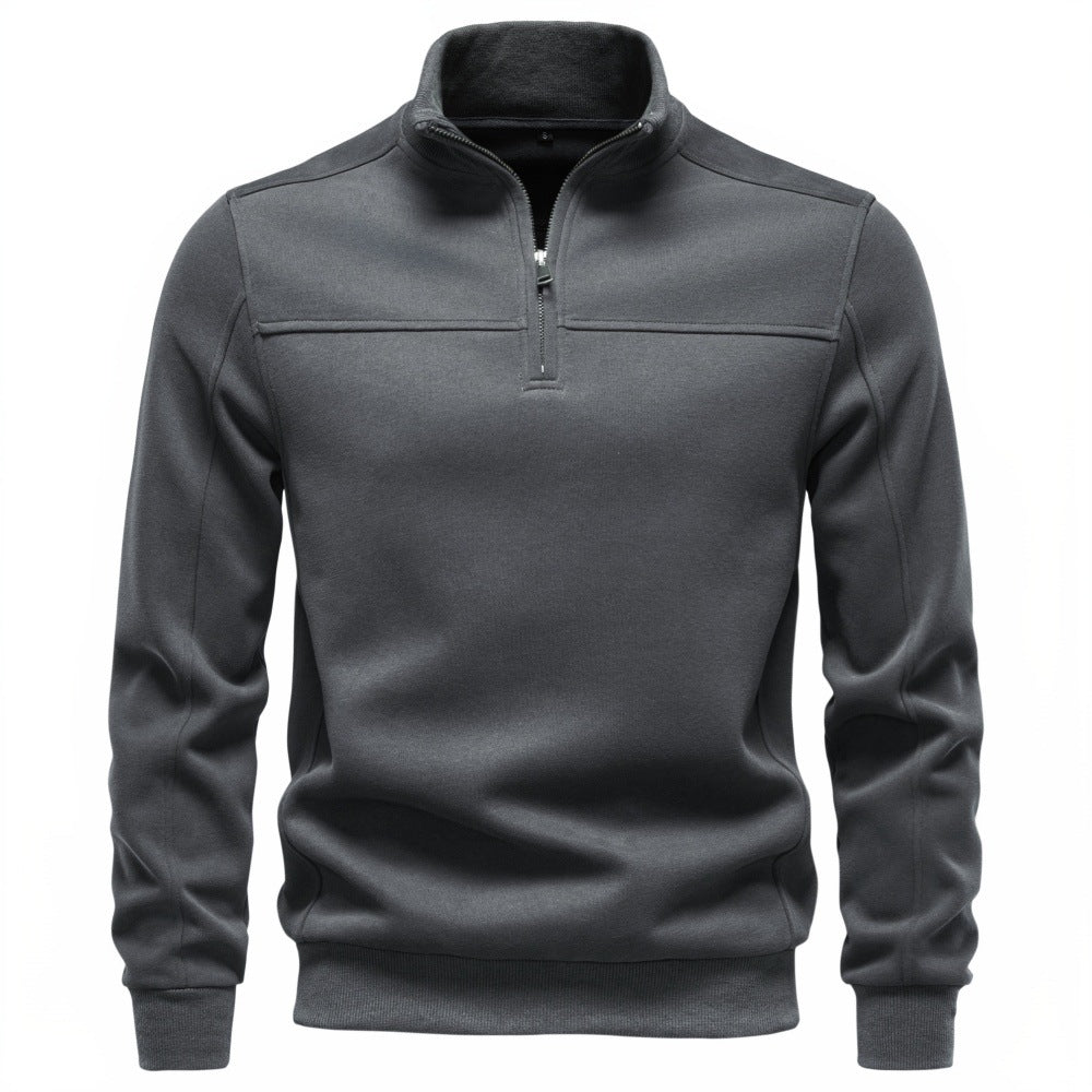 Men’s Stand Collar Quarter Zip Sweatshirt