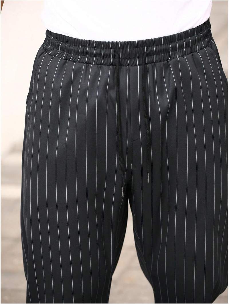 Men’s Subtle Stripe Straight Leg Casual Pants