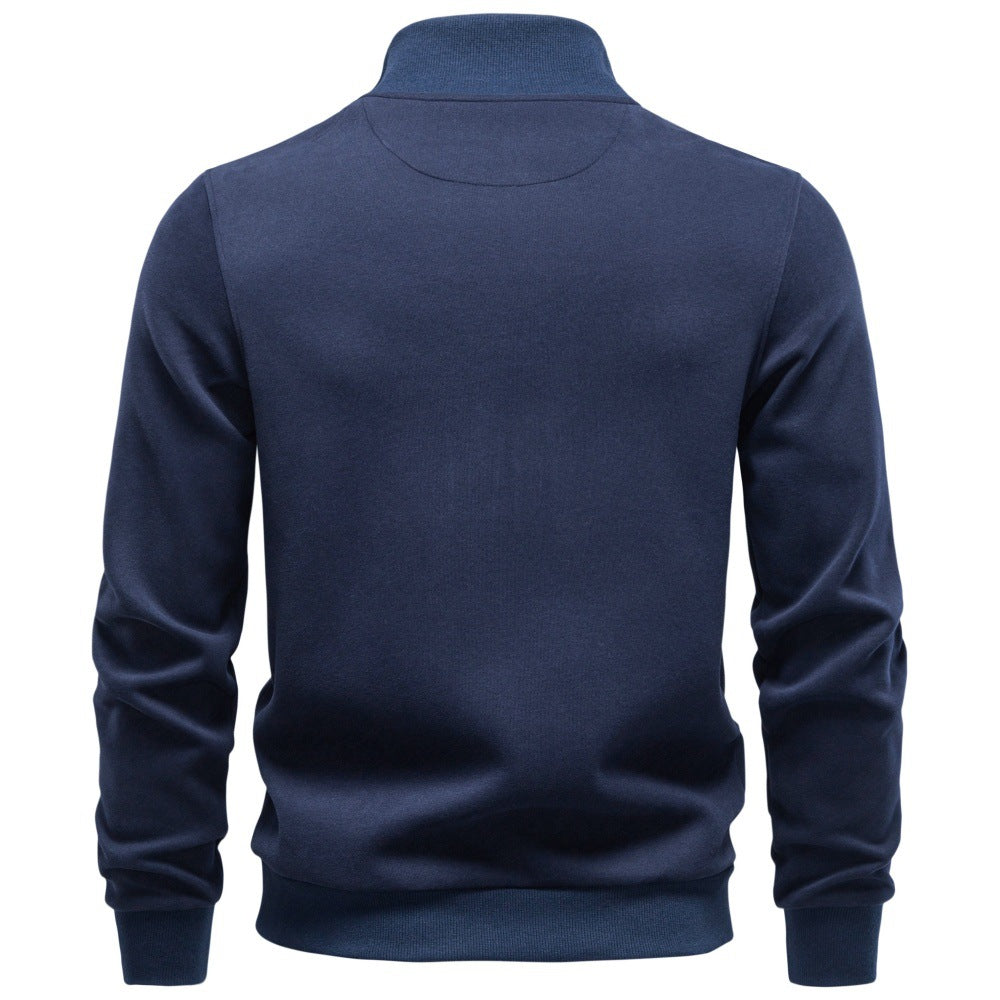 Men’s Stand Collar Quarter Zip Sweatshirt