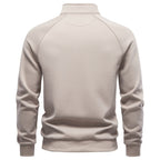 Men’s Raglan Quarter Zip Cotton Sweatshirt