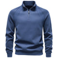 Men’s Raglan Quarter Zip Cotton Sweatshirt