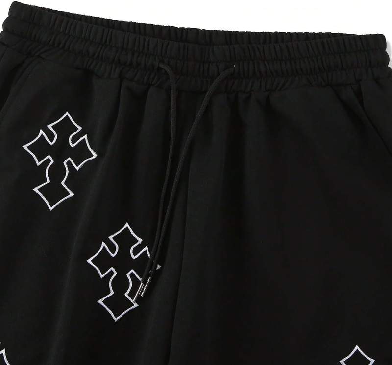 Men’s Gothic Cross Graphic Quick Dry Track Workout Shorts