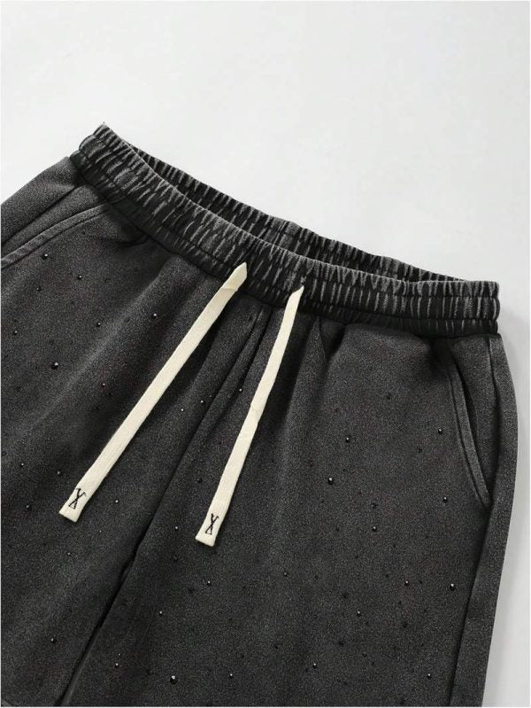 Men’s Star Graphic Vintage Wash Relaxed Track Shorts
