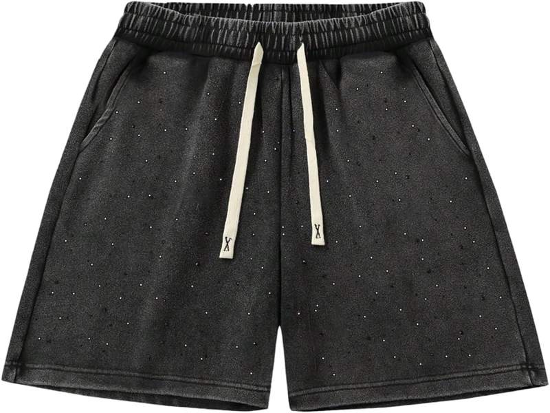 Men’s Star Graphic Vintage Wash Relaxed Track Shorts