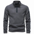 Men’s Snap Button Stand Collar Sweatshirt