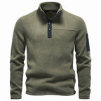 Men’s Snap Button Stand Collar Sweatshirt