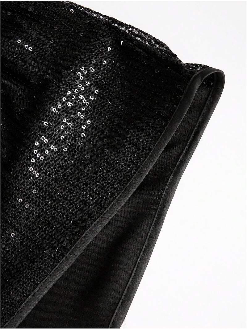 Men’s All Over Sequin Short Sleeve Button Down Shirt