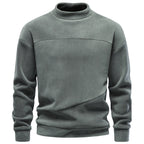 Men’s Mock Neck Pullover Sweatshirt