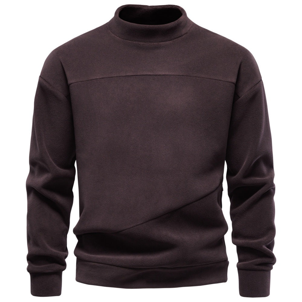 Men’s Mock Neck Pullover Sweatshirt