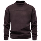 Men’s Mock Neck Pullover Sweatshirt