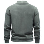 Men’s Mock Neck Pullover Sweatshirt