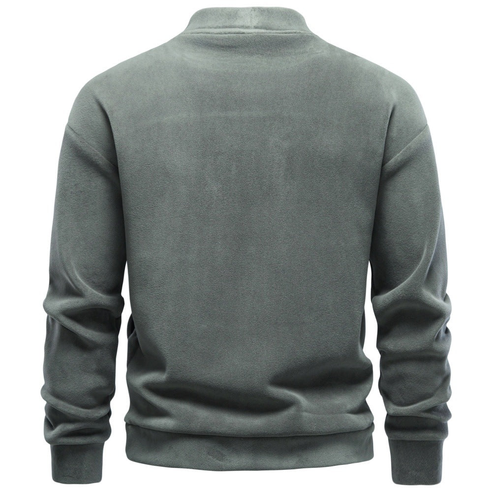 Men’s Mock Neck Pullover Sweatshirt
