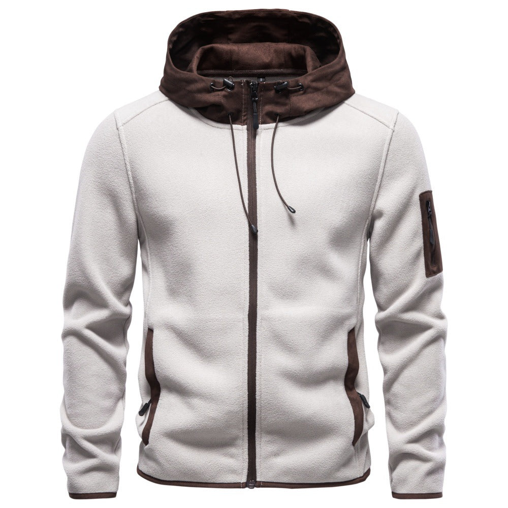 Men’s Colorblock Full Zip Hooded Jacket
