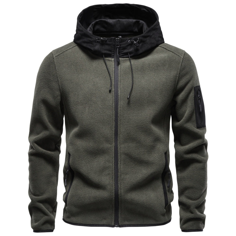 Men’s Colorblock Full Zip Hooded Jacket